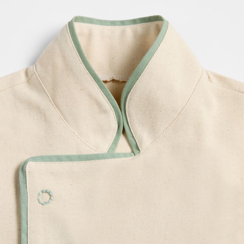 Natural and Green Kids Chef Coat and Hat Set - Image 2