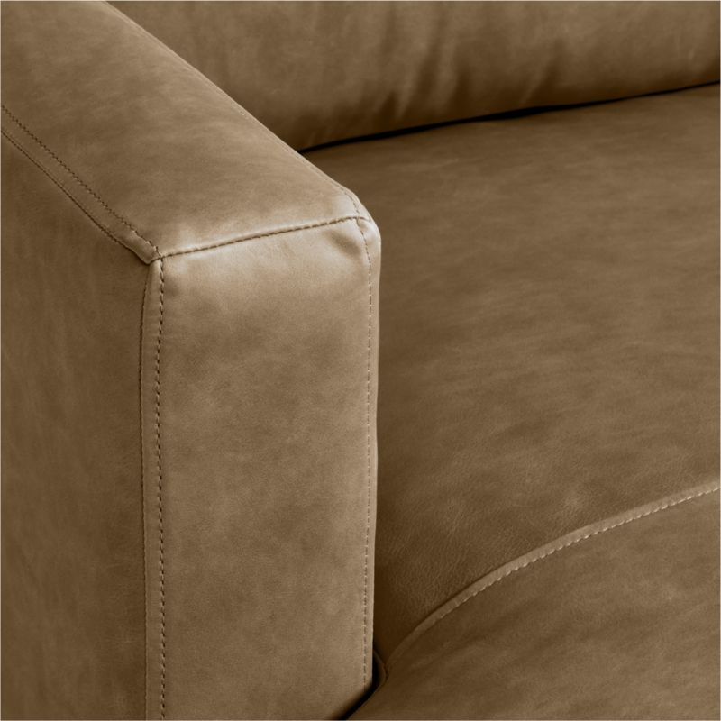 Barrett II 91" Leather Left-Arm Storage Chaise Lounge Queen Sleeper Sectional Sofa - Image 5