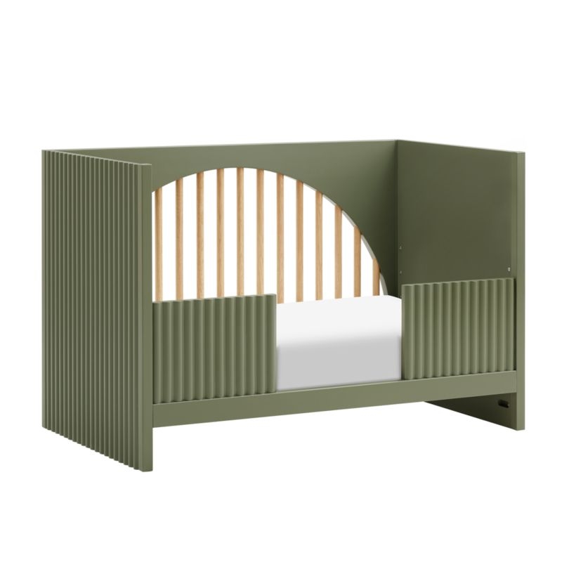Babyletto Moab Olive Green & Ash Wood 3-in-1 Convertible Baby Crib - Image 4