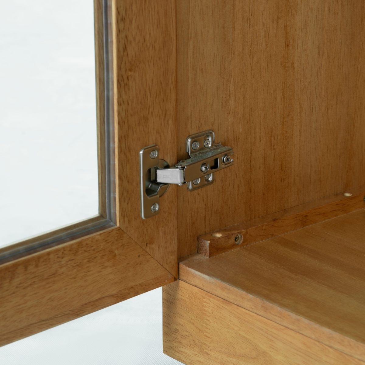 Roades Glass Cabinet Bookcase - Natural - Image 3