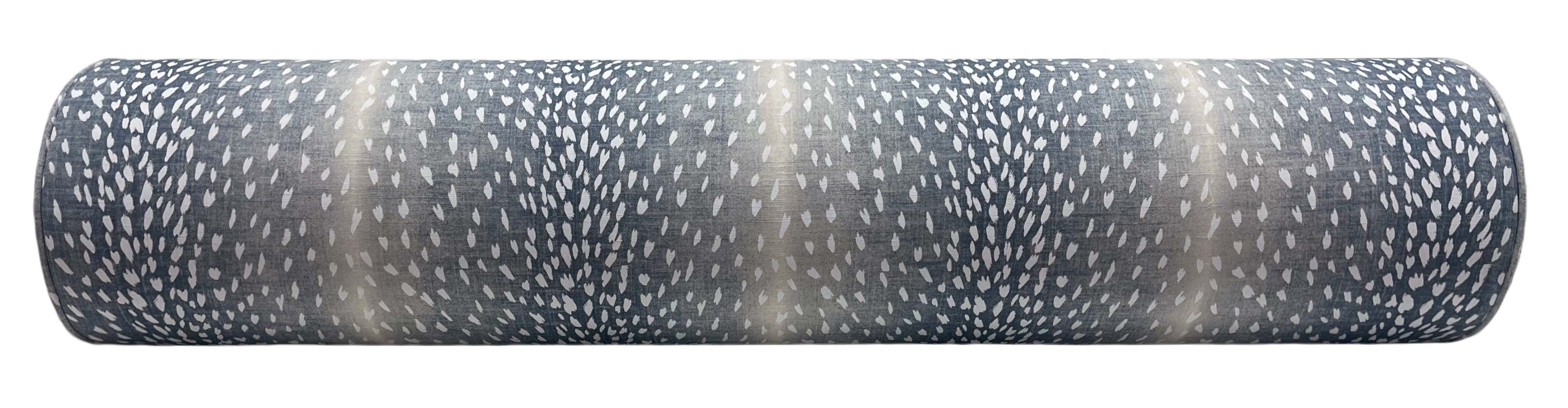 THE BOLSTER :: ANTELOPE LINEN PRINT // NAVY BLUE - TWIN XL // 9" X 30" - Image 2