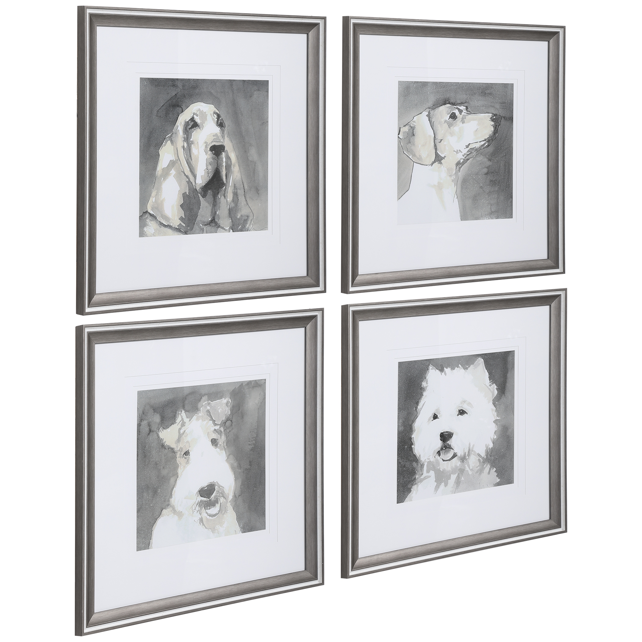 Modern Dogs Framed Prints, S/4 - Image 2