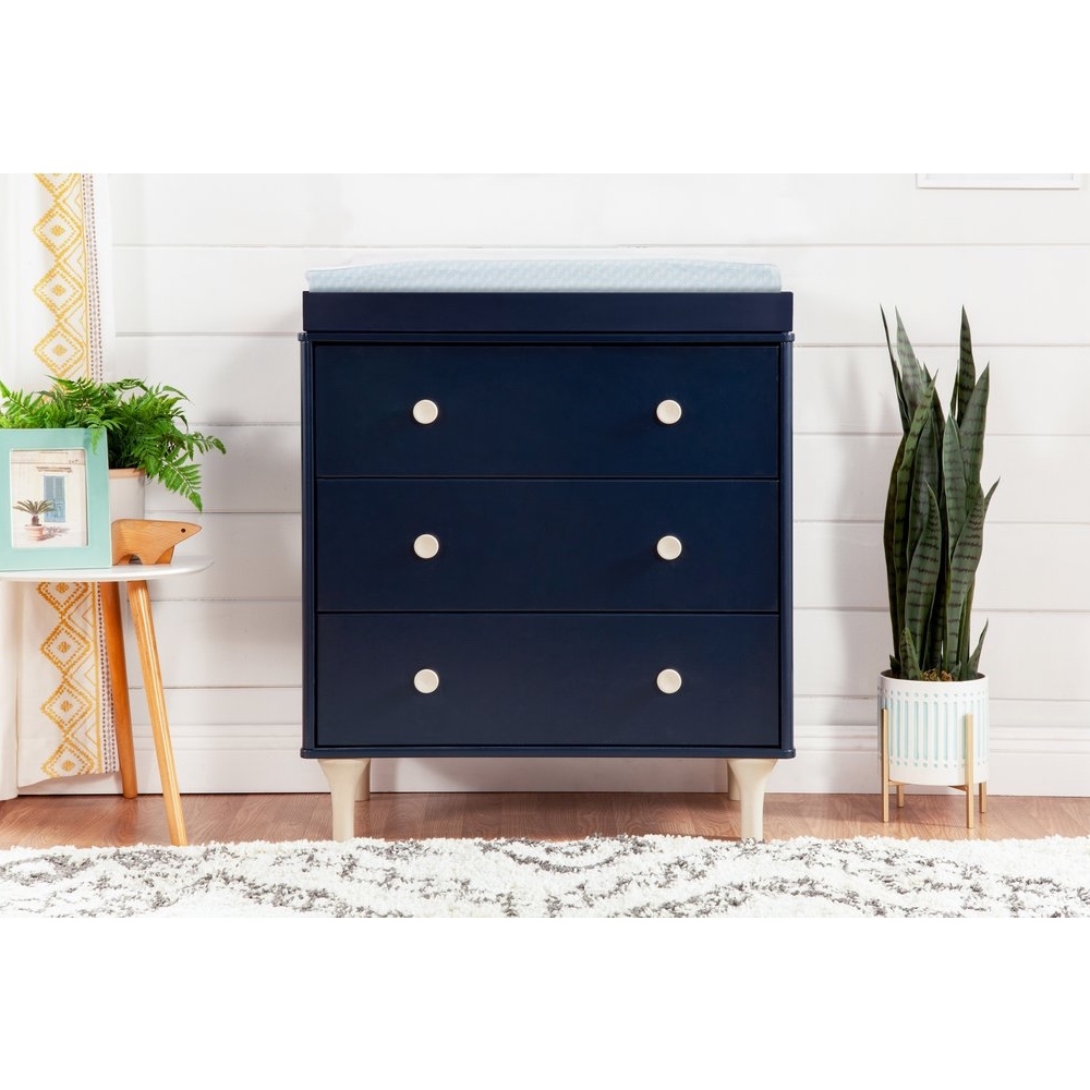 Babyletto Lolly Modern Classic Navy Blue Changing Station Dresser - Image 5