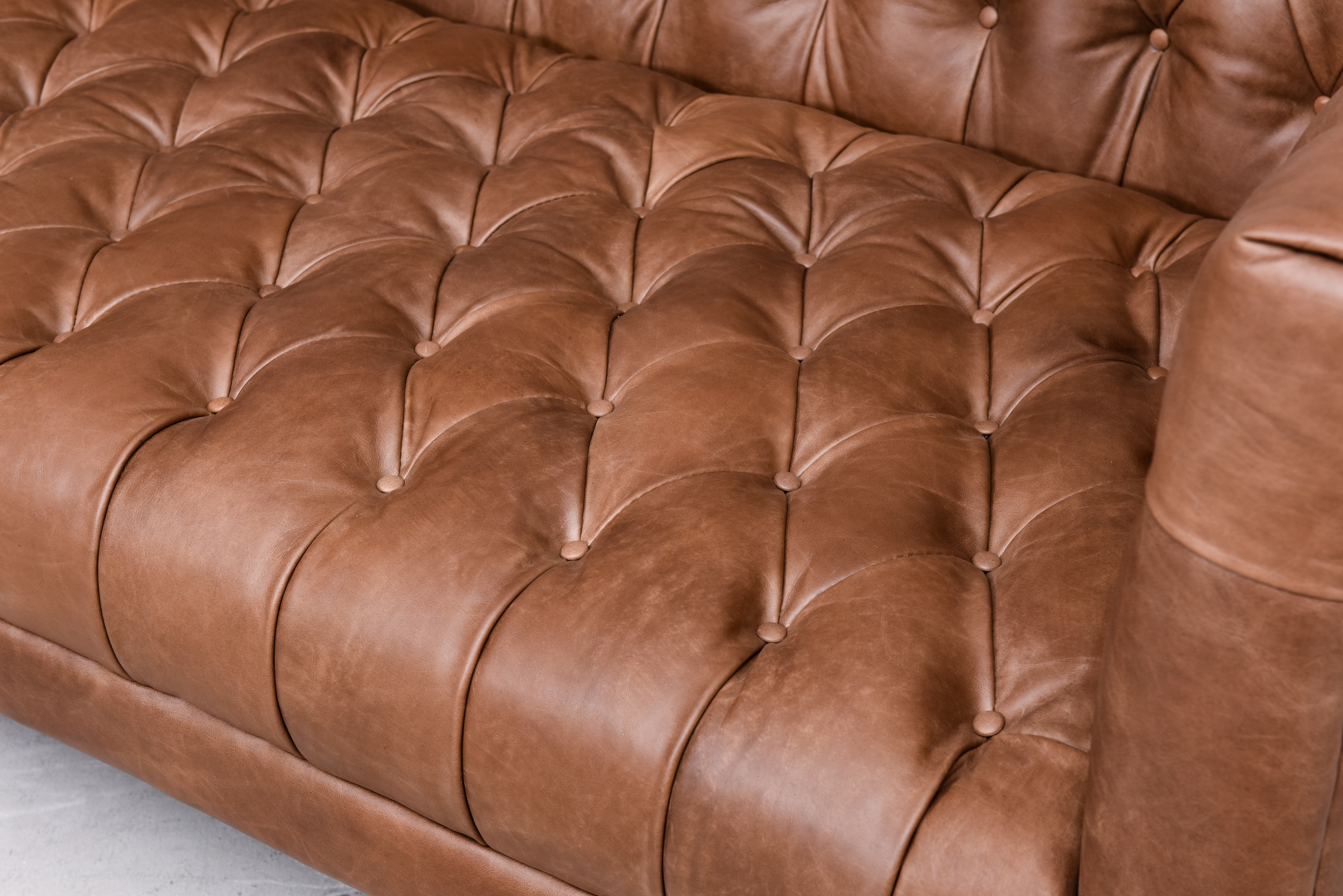 Williams Leather Sofa - Natural Washed Chocolate - Image 1