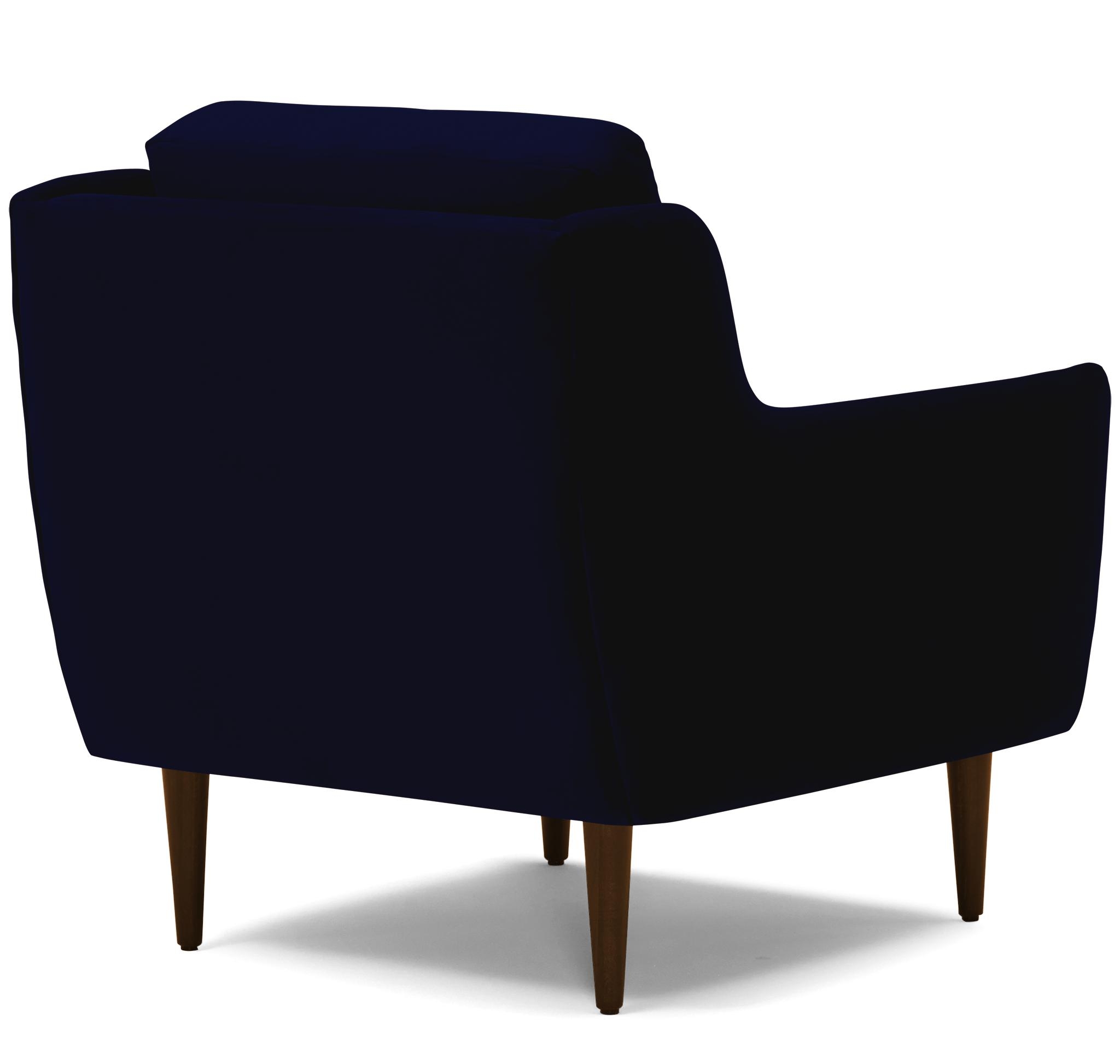 Blue Bell Mid Century Modern Chair - Royale Cobalt - Mocha - Image 3