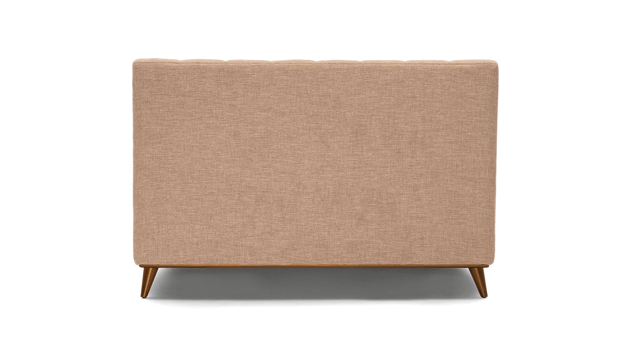 Pink Hughes Mid Century Modern Bed - Royale Blush - Mocha - Queen - Image 4