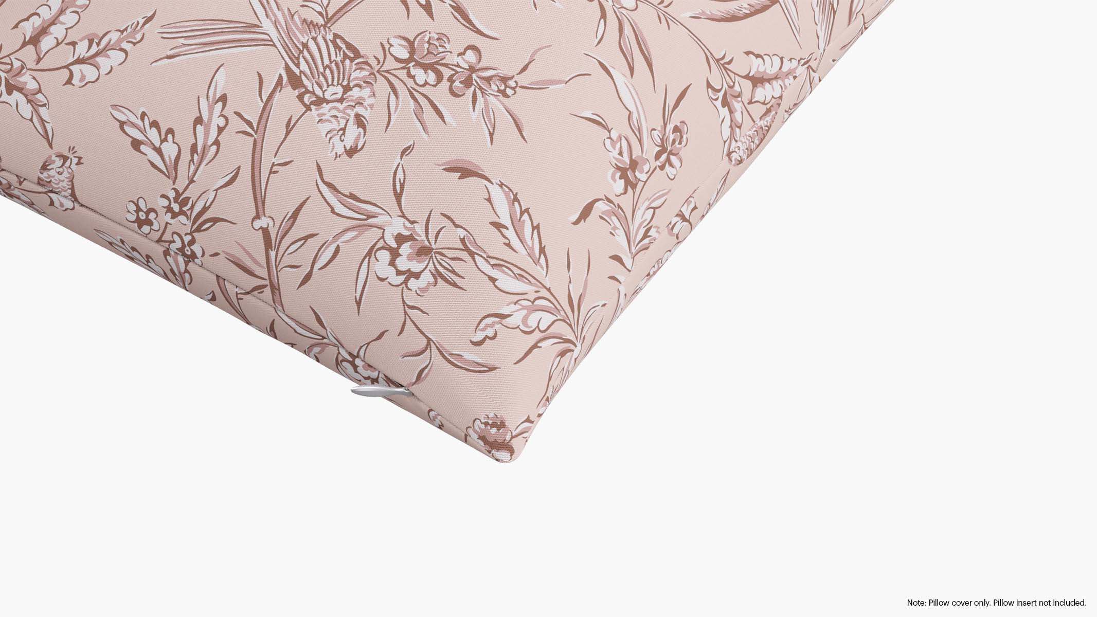 Throw Pillow Cover 18", Blush Aviary, 18" x 18" - Image 1