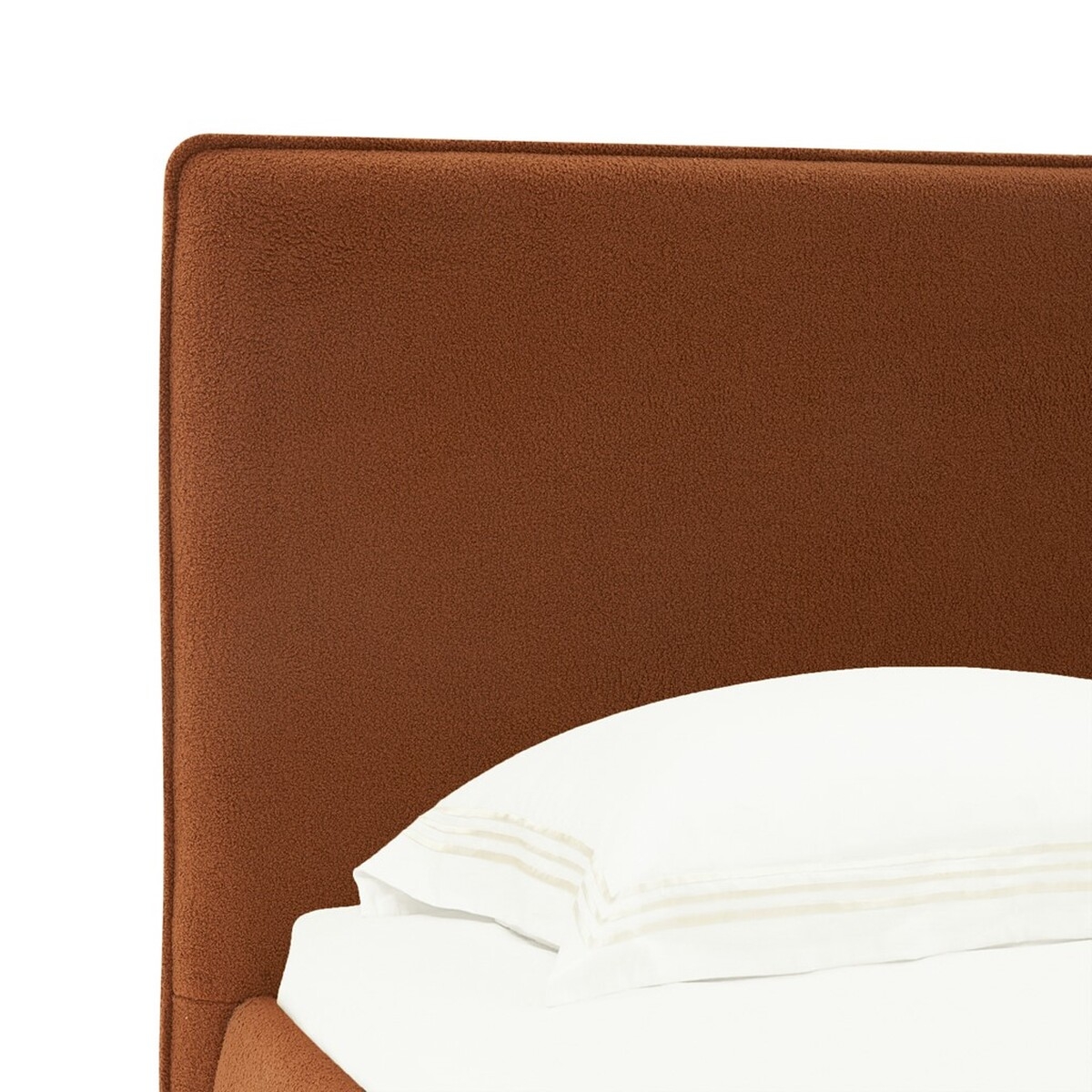 Callahan Boucle Bed - Rust / Walnut - Image 2