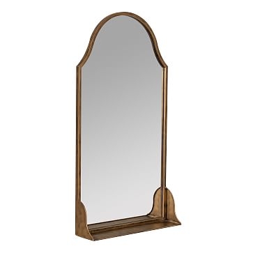 Metal Arch Shelf Mirror, Gold, 38.5" - Image 2