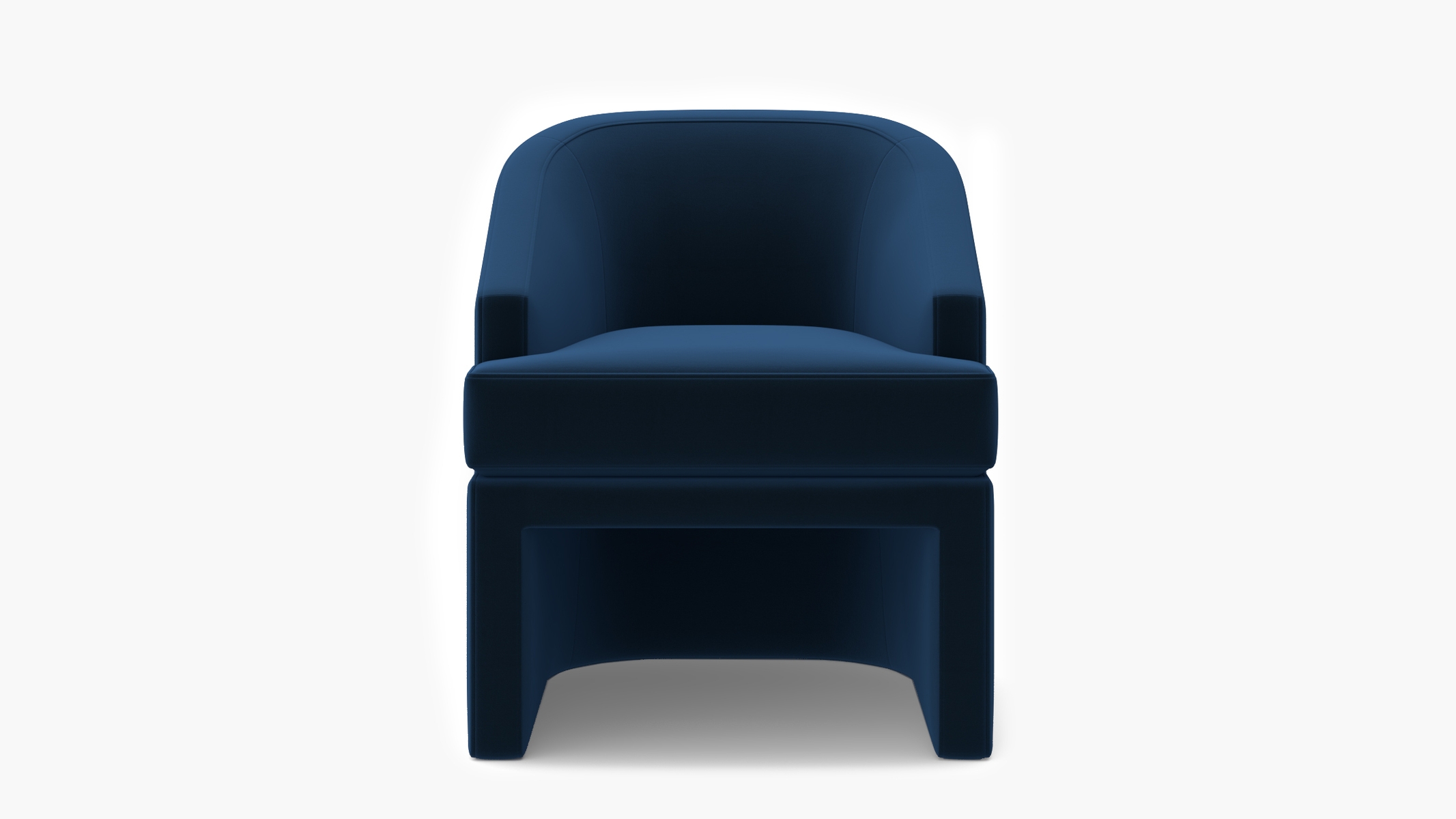 Arco Dining Chair, Cobalt Performance Plush Velvet - Image 1