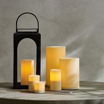 Outdoor Flicker Flameless Remote Pillar Candle, 3.25x6 - Image 1