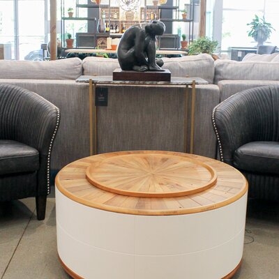 Donnellan Drum Coffee Table with Storage RESTOCK  Jan 10, 2022. - Image 0