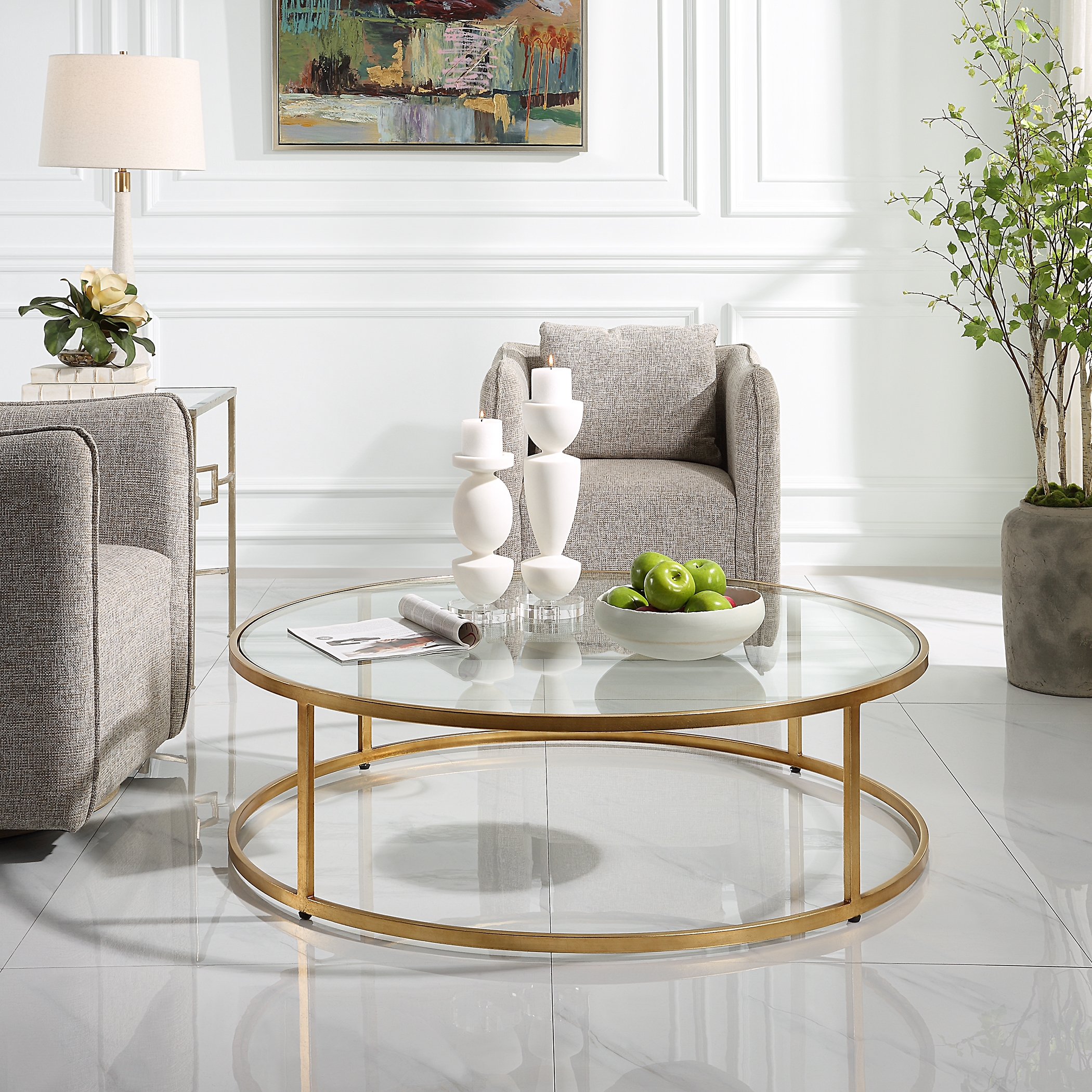 Radius Modern Circular Coffee Table - Image 2