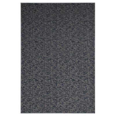 Furnish My Place Elemental Accent Rug - 3 Ft. X 5 Ft. Navy Distressed Geometrical Print - Image 0