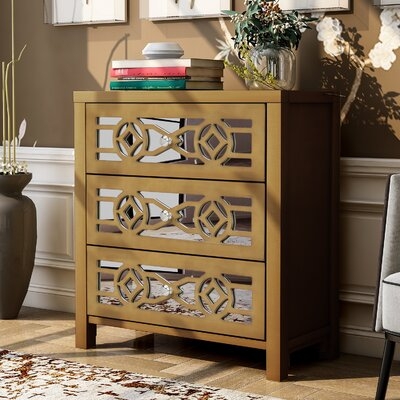 Sylvania 3 Drawer Mirrored Accent Chest - Image 0