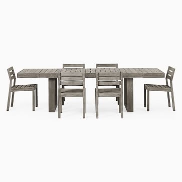 Portside Outdoor 74"-106" Expandable Dining Table, Driftwood - Image 2