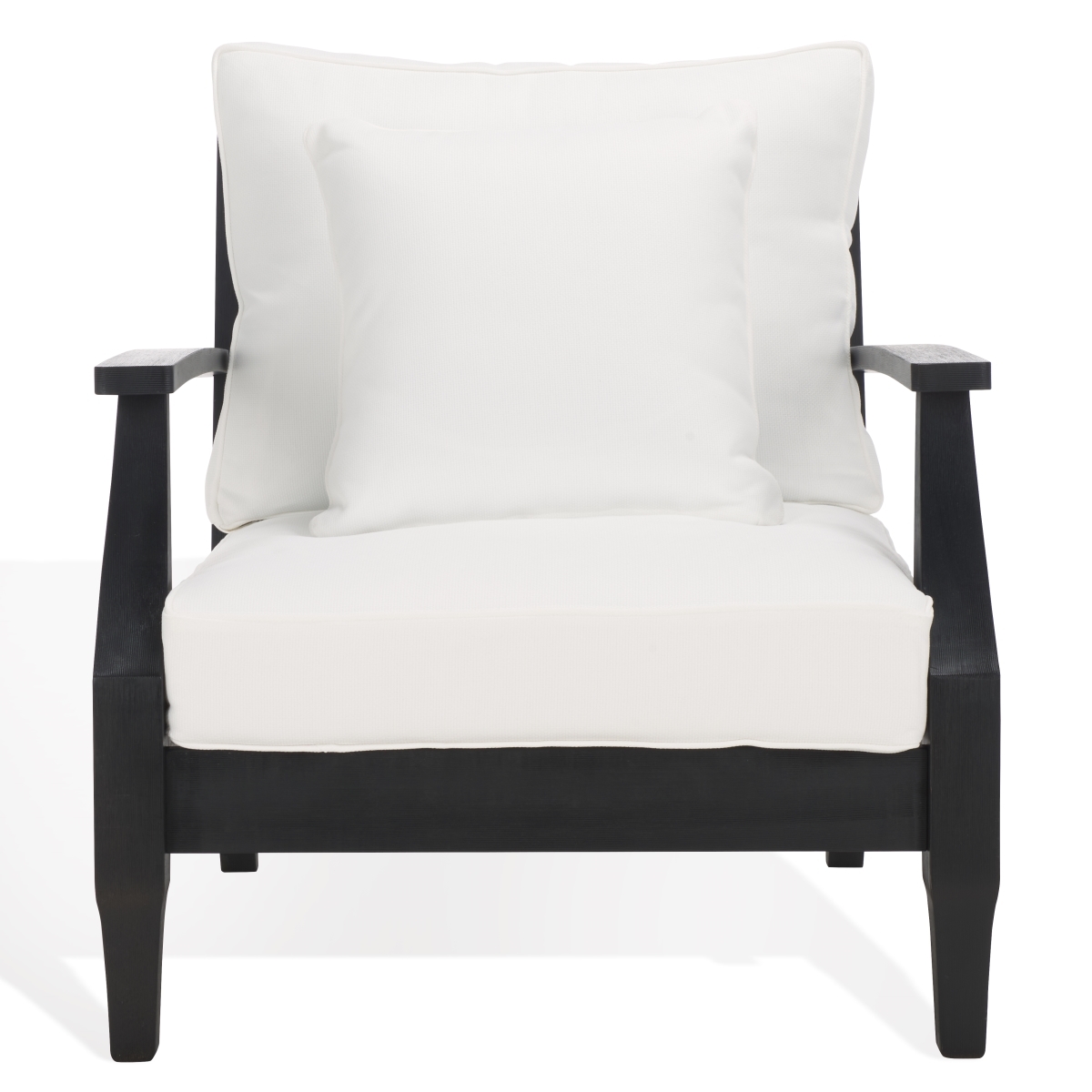 Martinique Wood Patio Armchair - Black/White - Image 0