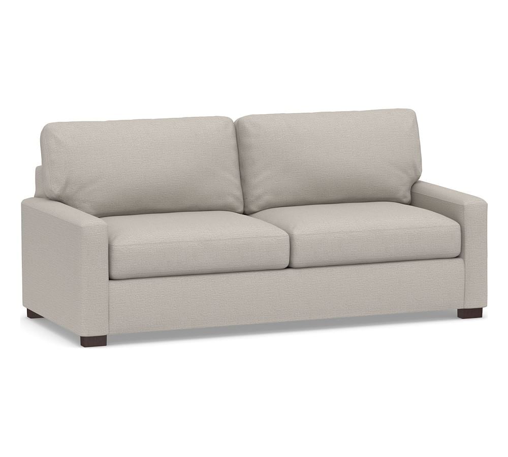 Turner Square Arm Upholstered Sofa 2-Seater 83", Down Blend Wrapped Cushions, Chunky Basketweave Stone - Image 0