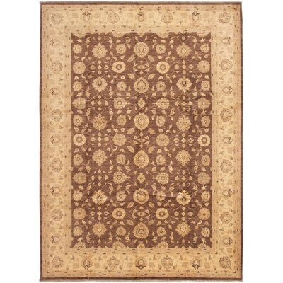 One-of-a-Kind Sertoma Hand-Knotted 2010s Chobi Beige/Brown 10'4" x 14'3" Wool Area Rug - Image 0