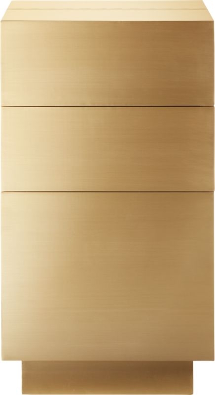 Penn Brass Clad Narrow 3 Drawer File Cabinet - Image 1