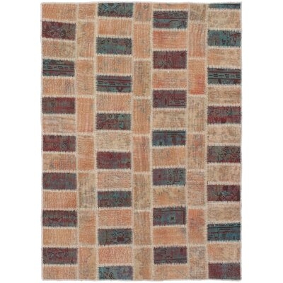 One-of-a-Kind Rothsay Hand-Knotted 2010s Kosak Green/Beige/Red 4'7" x 6'5" Wool Area Rug - Image 0