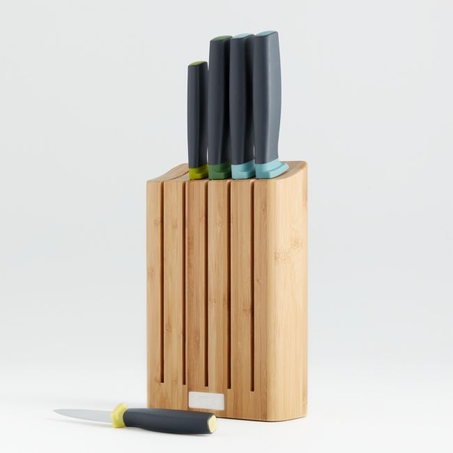 Joseph Joseph 6-Piece Elevate â„¢ Knife Set with Bamboo Wood Block - Image 0