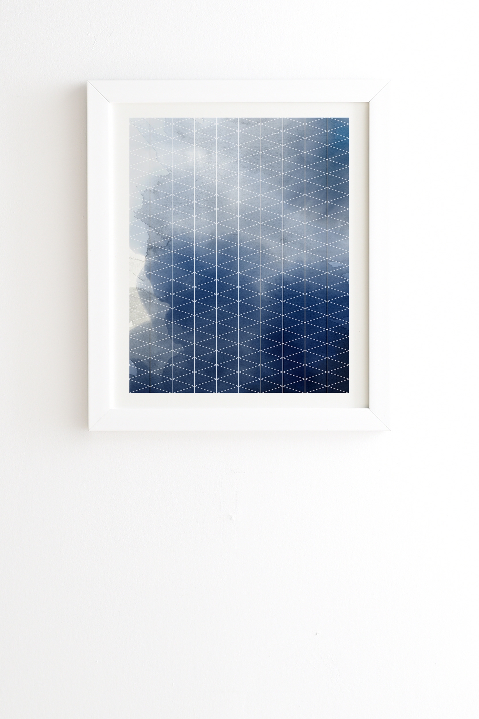 Blue Thunderstorm by Emanuela Carratoni - Framed Wall Art Basic White 8" x 9.5" - Image 0