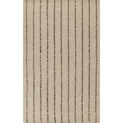 Breakwater Bay Simba Striped Wool Ivory Area Rug 3'6" X 5'6" - Image 0