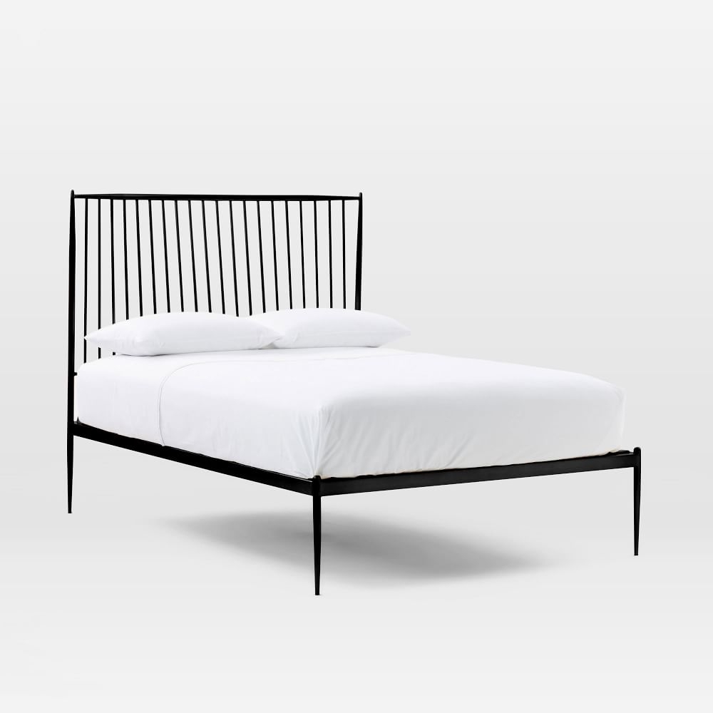 Stella Metal Bed, Black, Queen - Image 0