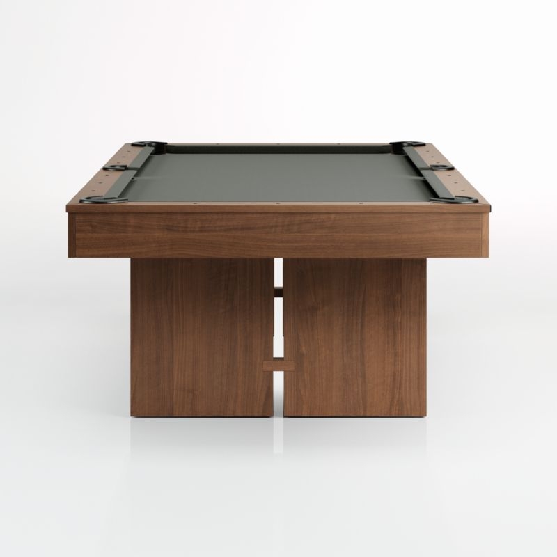 Grey and Walnut Pool Table with Wall Rack and Accessories - Image 6