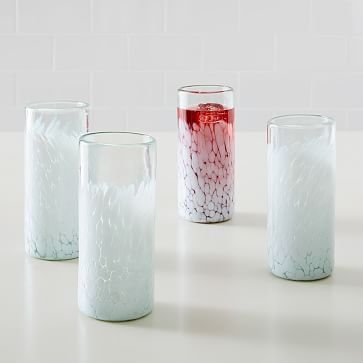 Confetti Glassware, White, Double Old Fashioned, Set of 4 - Image 2