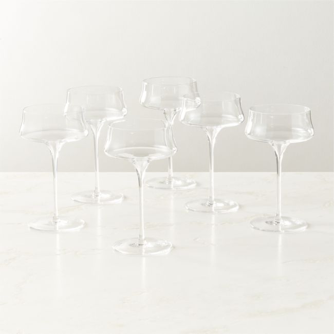 Estera Clear Coupe Glasses Set of 6 - Image 0