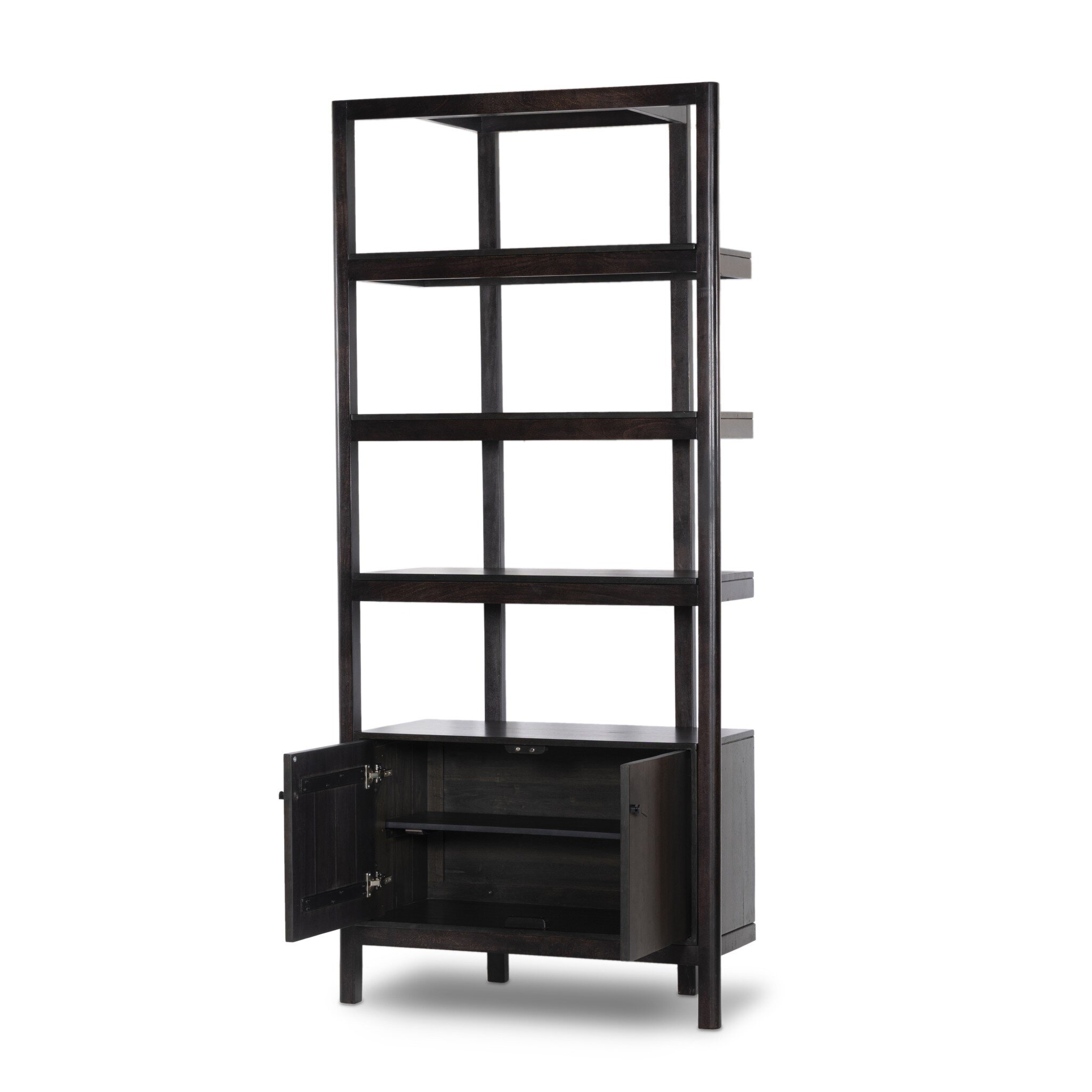 Reza Bookcase - Worn Black Acacia - Image 6