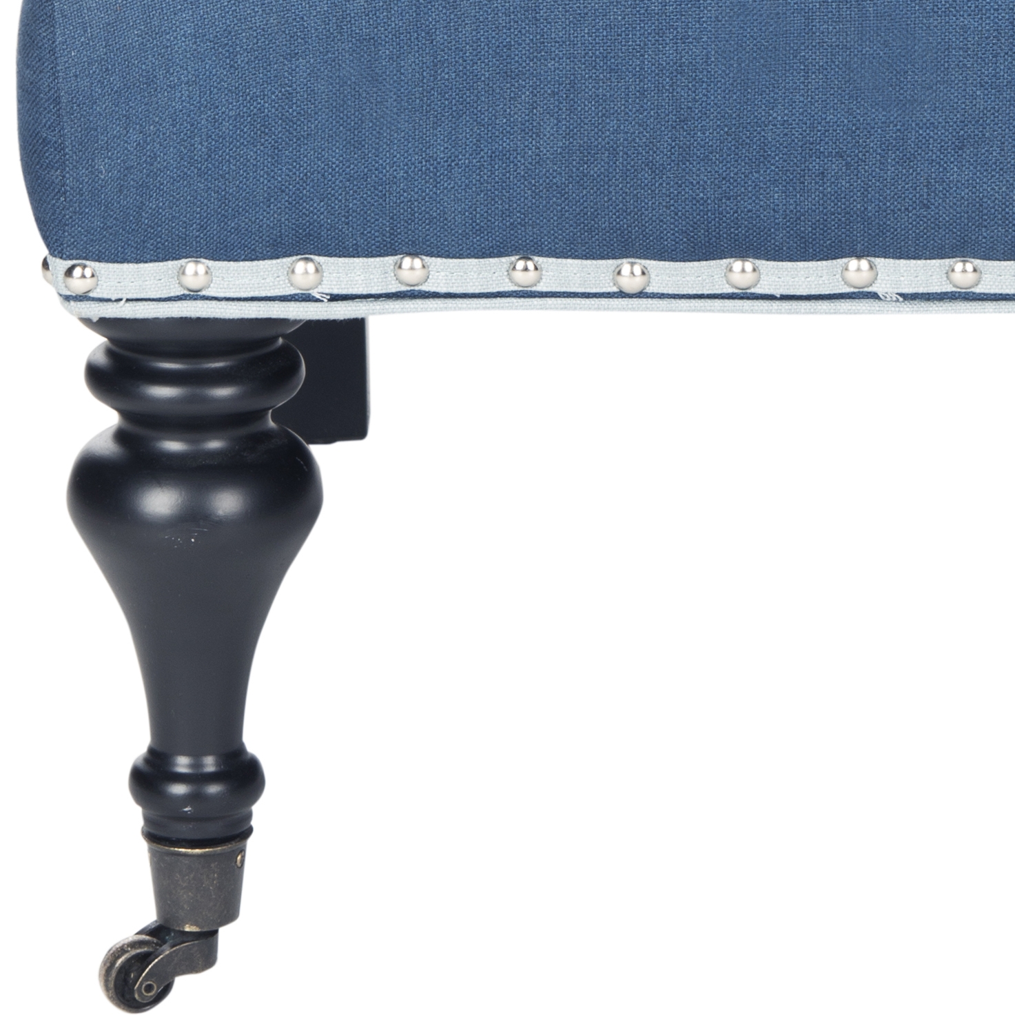 Devona Arm Chair - Silver Nail Heads - Steel Blue/Black - Arlo Home - Image 2