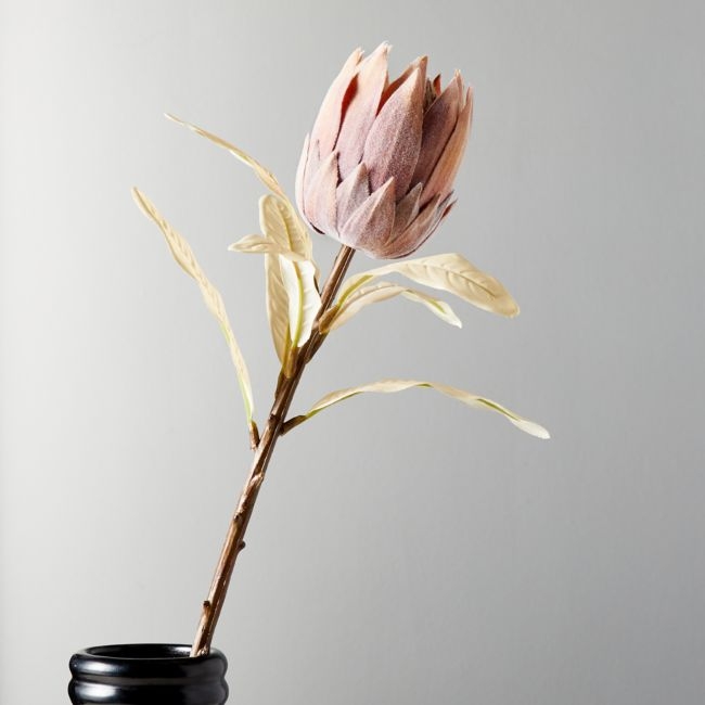 Faux Pink Protea Stem, 24" - Image 0