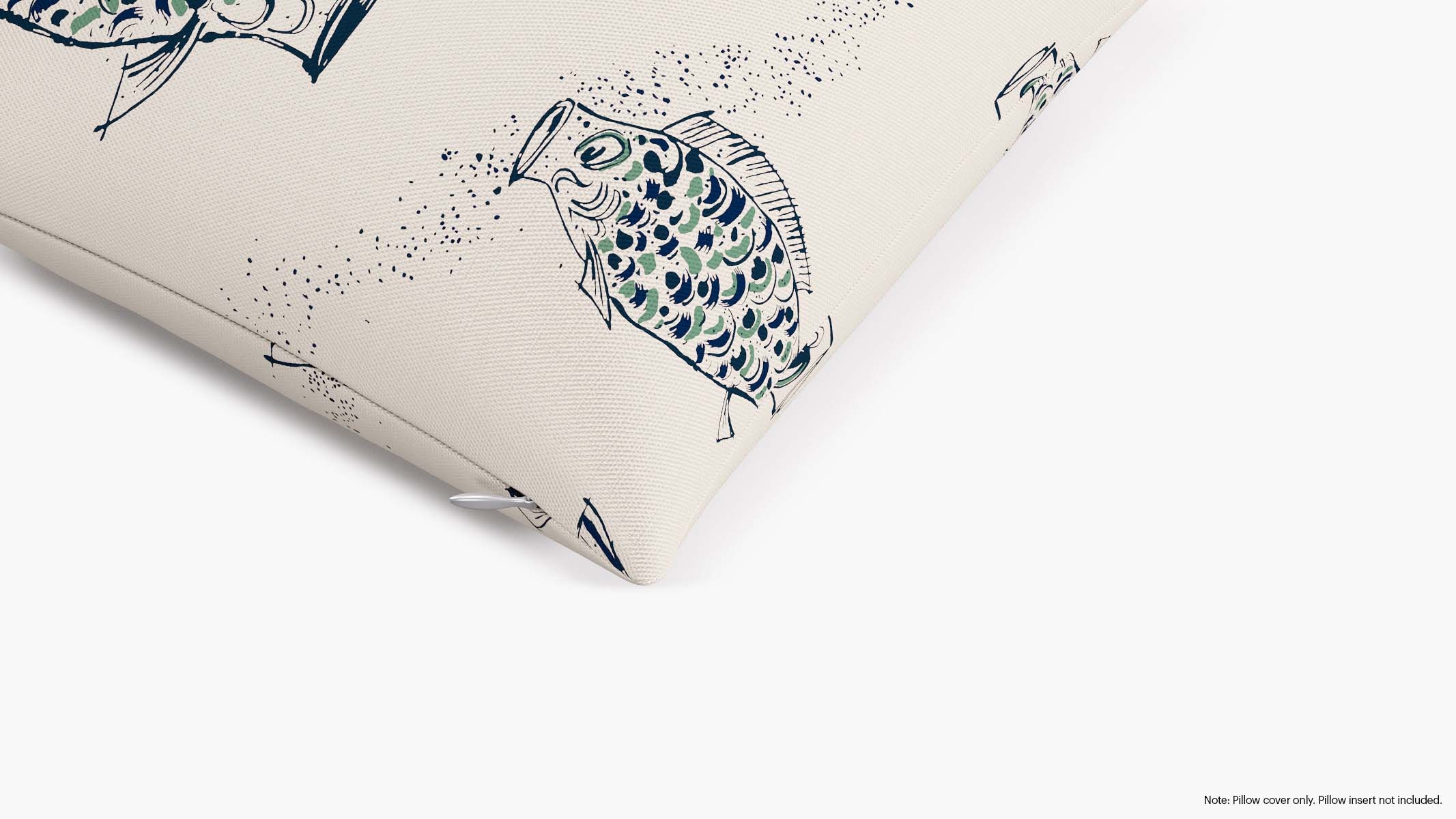 Throw Pillow Cover 16", Canvas Sakana, 16" x 16" - Image 1