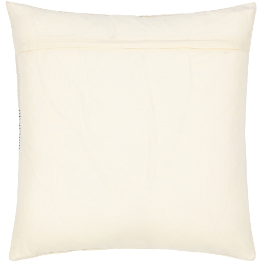 Burton Pillow Cover, Ivory & Black, 18" x 18" - Image 2