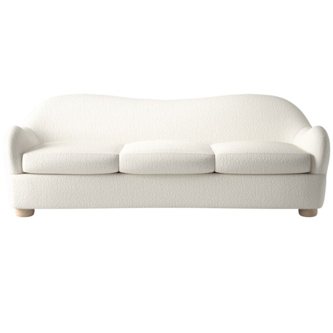 Bacio Wool Sand Fabric Sofa with Oak Legs by Ross Cassidy - Image 0