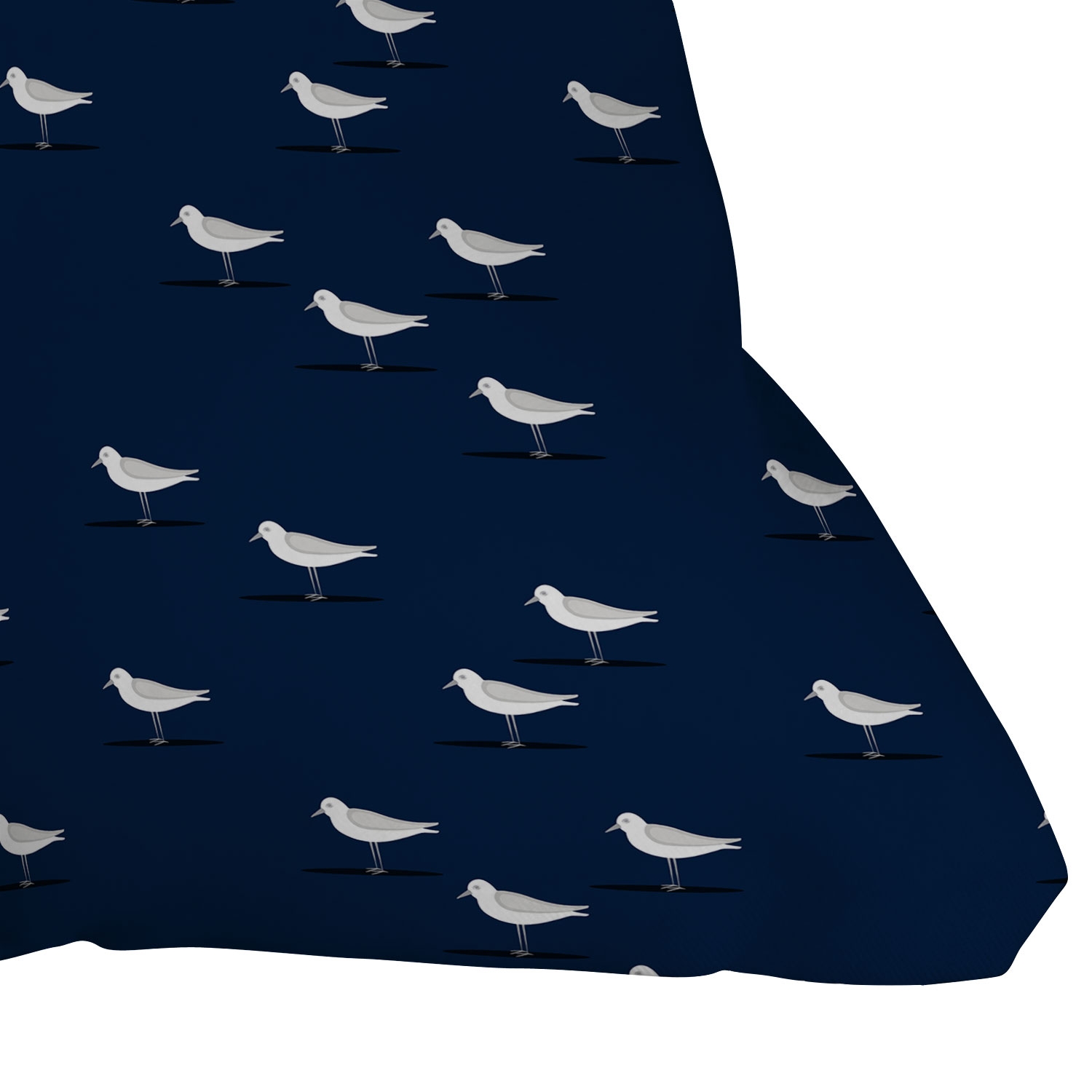 Sandpipers On Navy by Little Arrow Design Co - Indoor Throw Pillow 20" x 20" - Image 2