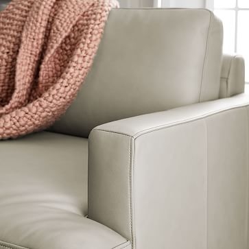 Andes 77" Multi-Seat Sofa, Standard Depth, Saddle Leather, Nut, Dark Pewter - Image 3