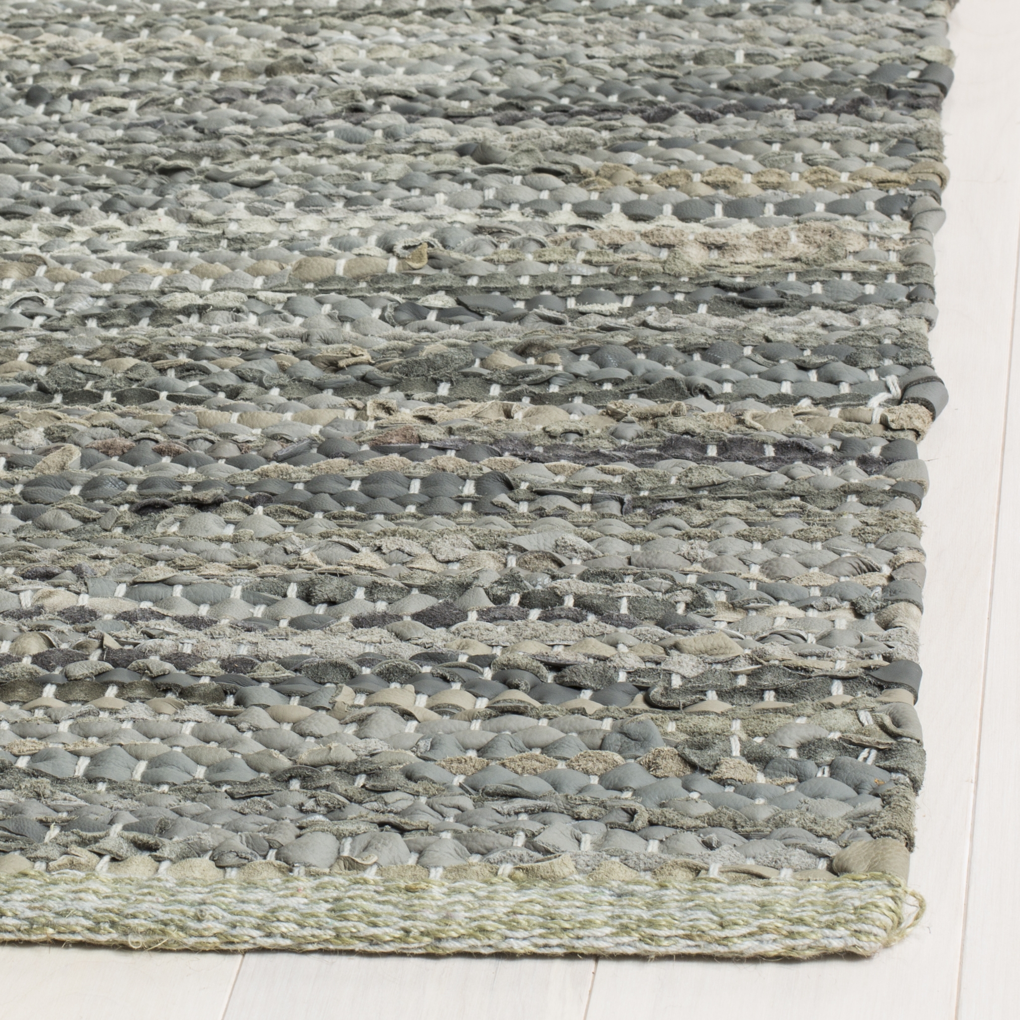 Arlo Home Hand Woven Area Rug, VTL105A, Grey,  8' X 10' - Image 2