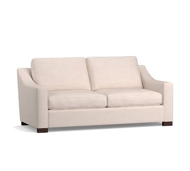 Turner Slope Arm Upholstered Grand Sofa 2-Seater, Down Blend Wrapped Cushions, Performance Heathered Basketweave Platinum - Image 2