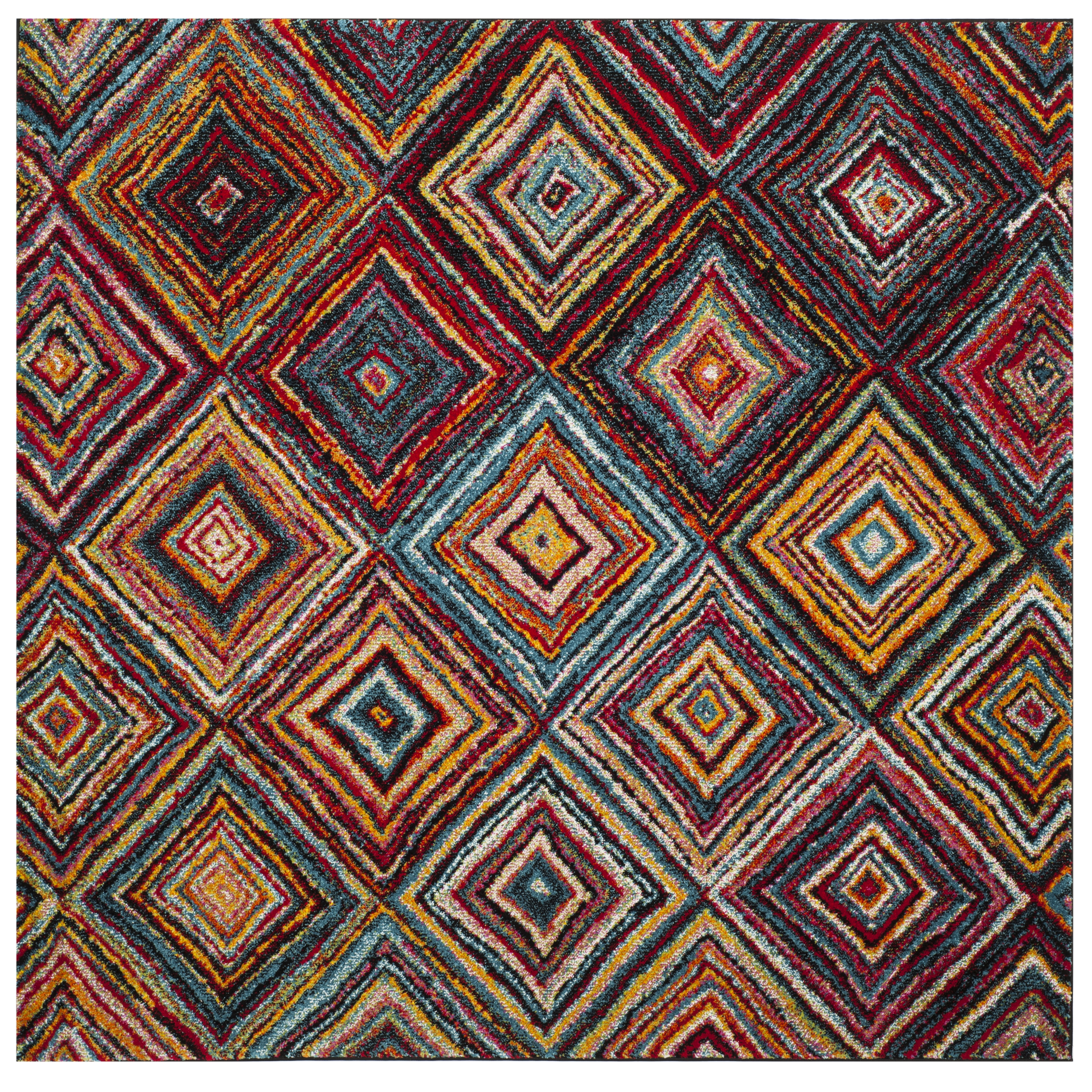 Arlo Home Woven Area Rug, ARB501M, Multi,  6' 7" X 6' 7" Square - Image 0