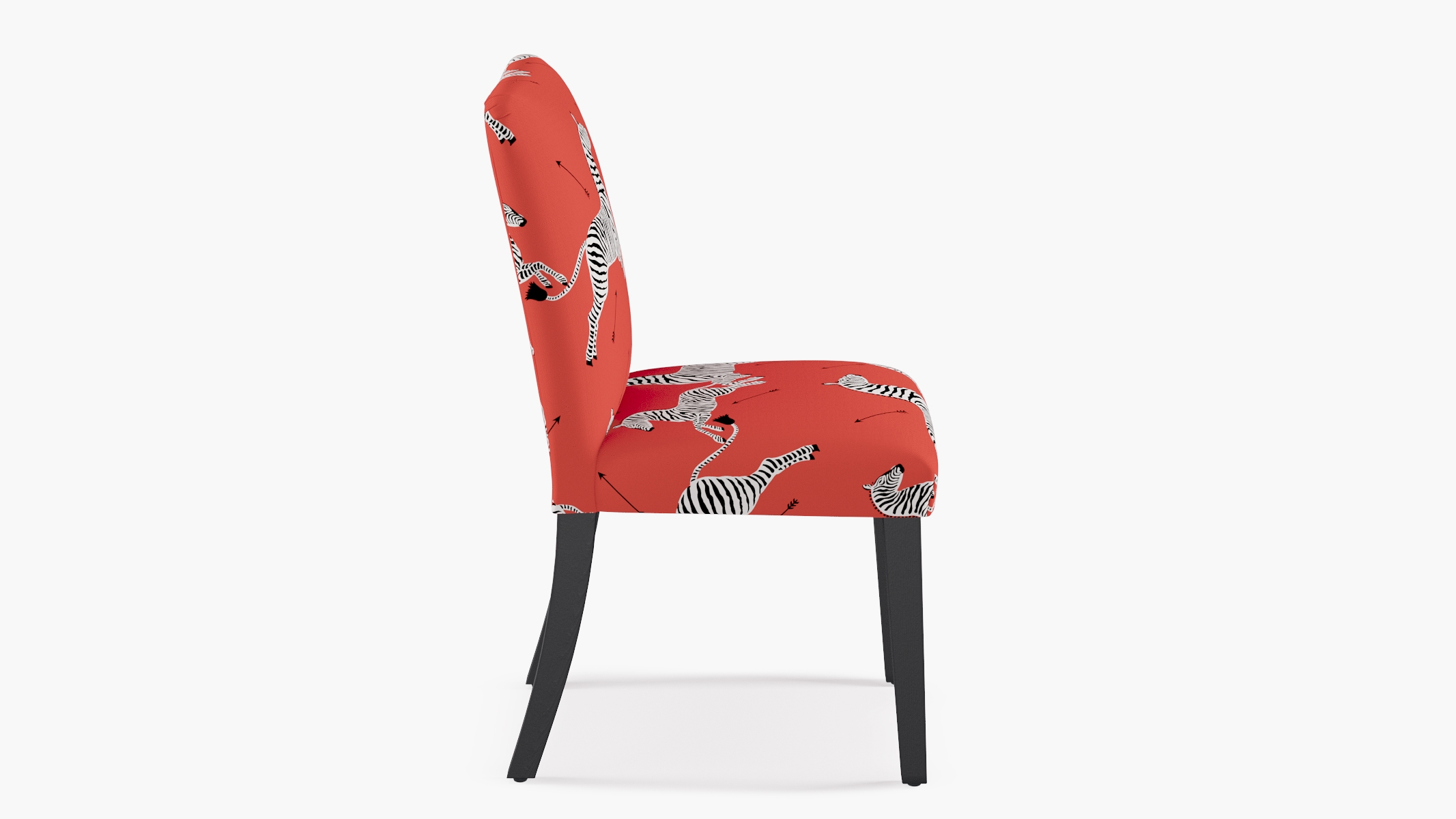 Classic Dining Chair, Coral Zebra, Black - Image 2