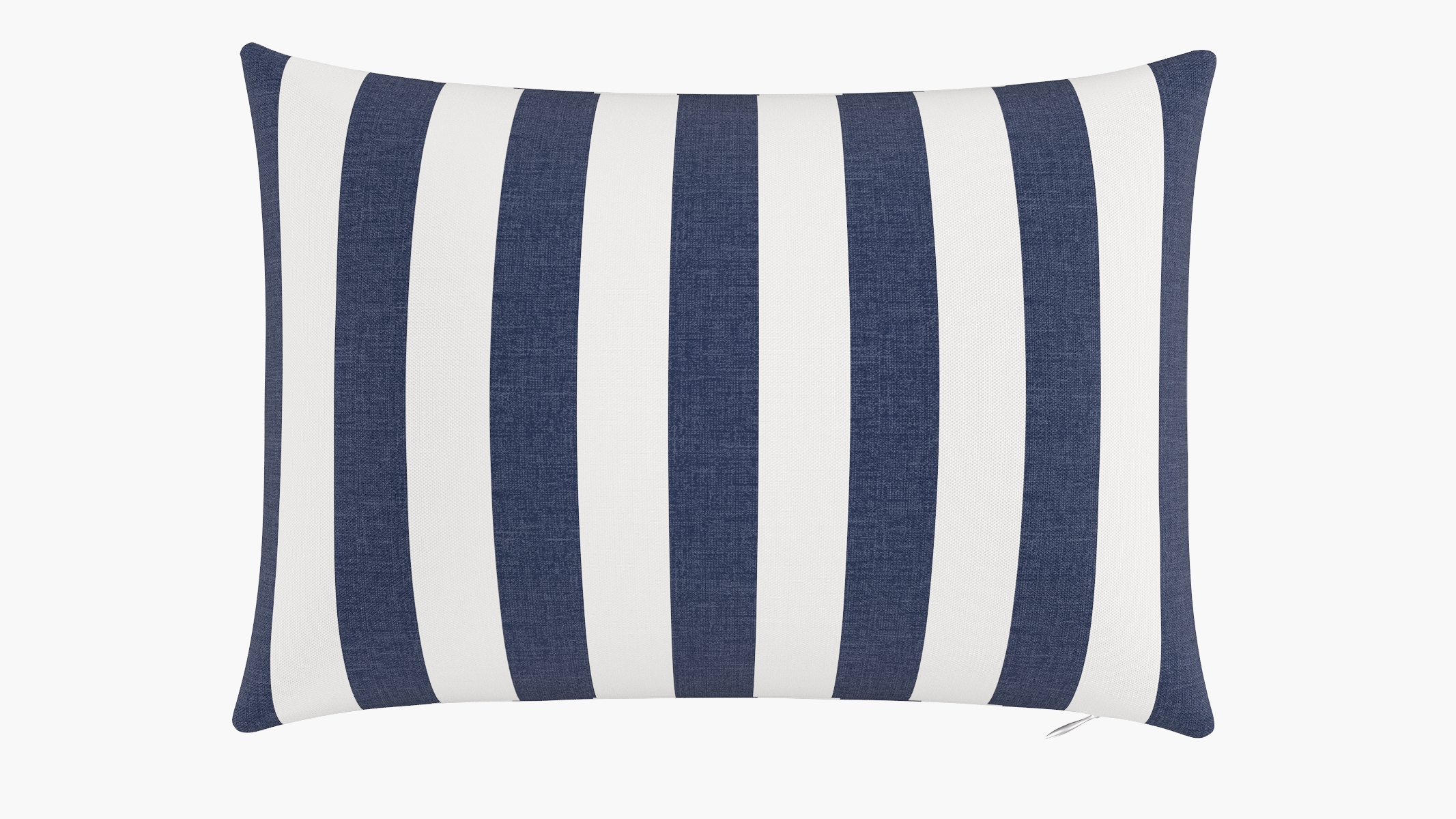 Throw Pillow 14" x 20", Navy Cabana Stripe, 14" x 20" - Image 0