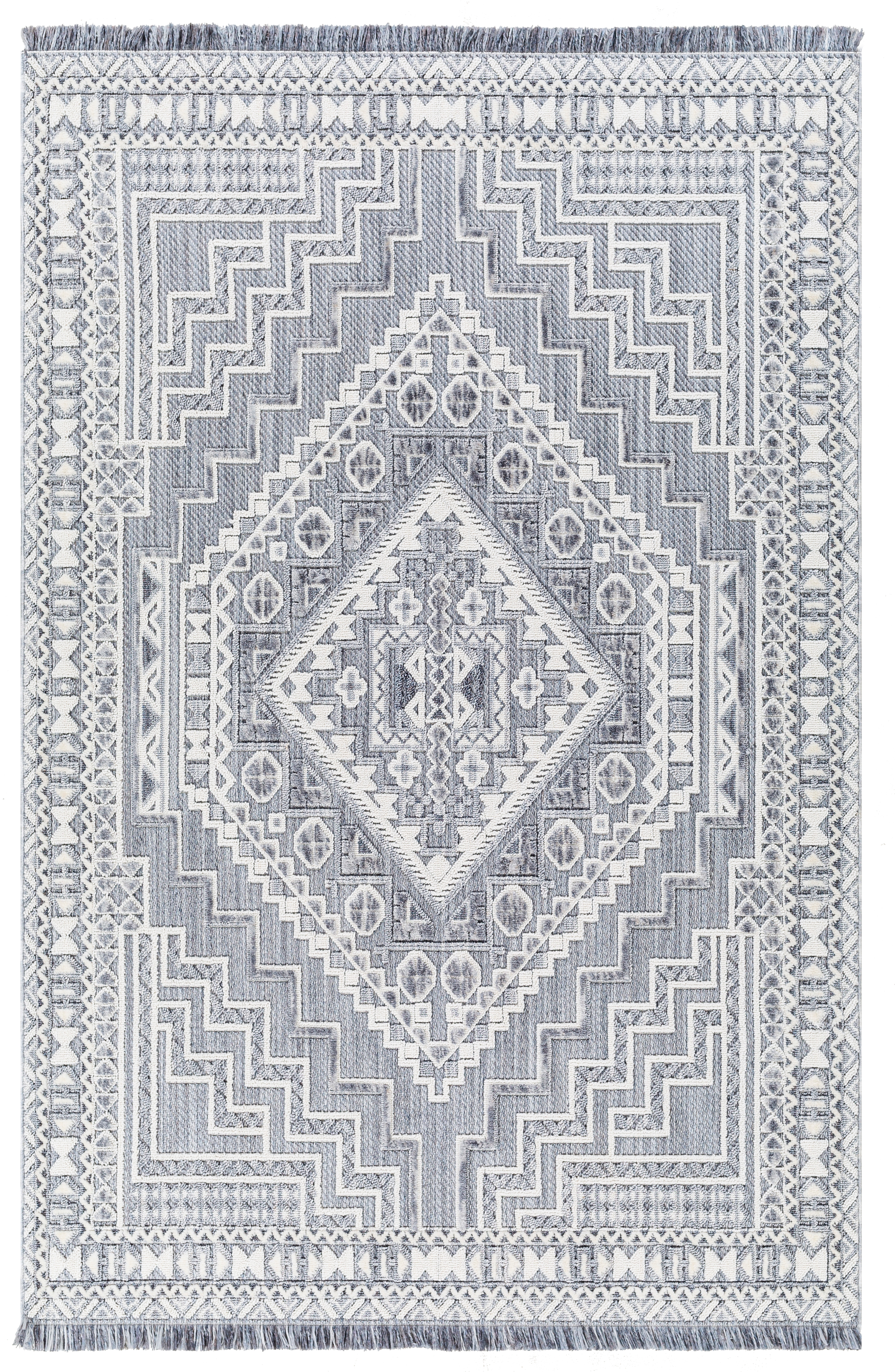 Broadway Gray Indoor 9'2" x 12' Machine Woven Rug - Image 0