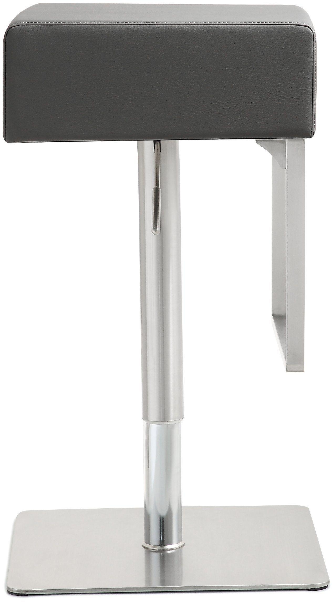 Seville Grey Stainless Adjustable Barstool - Image 3