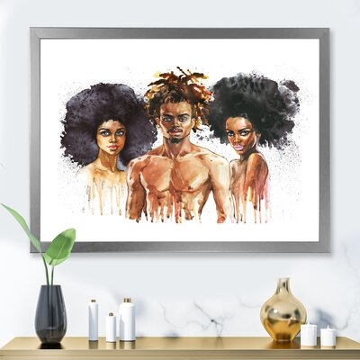 FDP35677_African American Fashion Portraits - Glam Canvas Wall Art Print - Image 0