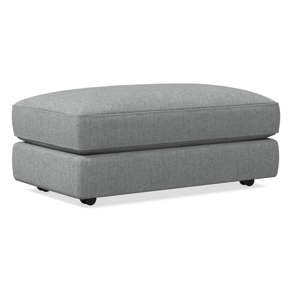 Haven Rolling Ottoman, Trillium, Performance Coastal Linen, Anchor Gray, Concealed Supports - Image 0