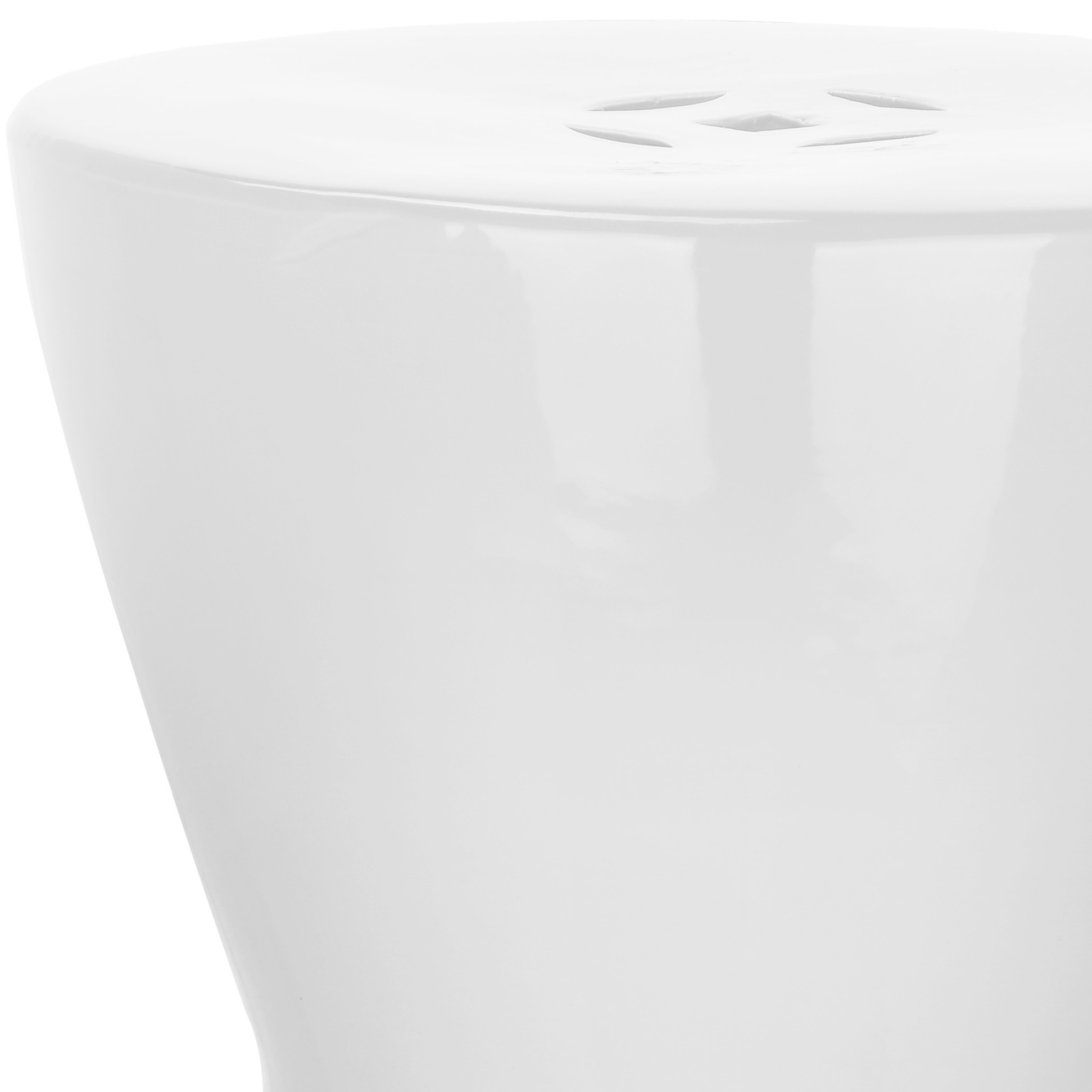 Liana Garden Stool - White - Safavieh - Image 0